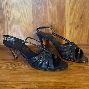 Hush Puppies Navy Blue Heels, size 10m, Sling Back, Adjustable Strap Heels